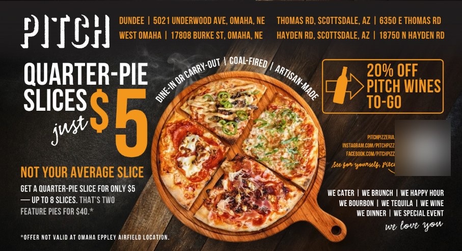 Pitch Pizzeria advertisement sample
