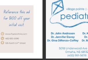 Village Pointe Pediatrics advertisement sample
